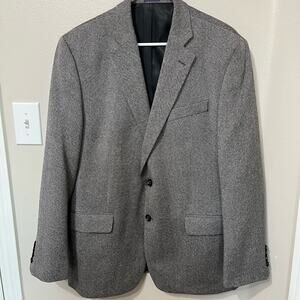 Stafford Morino Wool Sport Coat Sz? (44) Tweed Black/ Gray‎ Classic Fit India